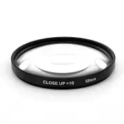 Macro +10 Close Up Glass Filter Lens 58mm DSLR camera