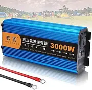 Power Inverter, 3000W 4500W 6000W 8000W Transformer Voltage Converter 12V 24V to 220V 230V 240V AC Car LCD Power Converter Pure Sine Wave Inverter with Plug for car,Camping,Travel /4309