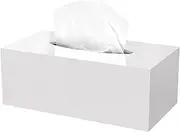 Tissue Box Cover Rectangle Large Capacity Lightweight Acrylic Tissue Box Cover with Openable Bottom White Minimalist Holder for Home, Hotel, Restaurant