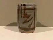Studio Art Pottery Tan Oriental Coffee Mug