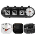 Perpetual Desk Calendar with Clock Manual Desktop Calendar Digital Date Month