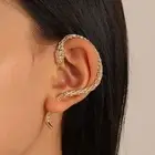 No Piercing Ear Clip Snake Ear Cuffs Gold Exaggerated Earrings Party