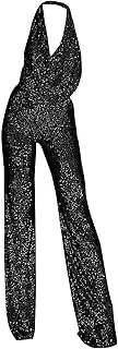 [Generic] Jumpsuit Girls And American Jumpsuit Lady'S Sleeveless Neck Sequin Pants Women Pants Romper Wedding Long Sleeve Short