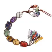 7 Chakra Wall Ornament, Healing Crystals Ornament, Heart-Shaped Tree of Life