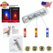 Multi-Mode Amber/Red/Blue Keychain Flashlight - Compact & Versatile Lighting
