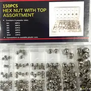 150 pieces Hex Nut with Top - Assortment Kit