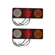Caravan Large Combination Lamp Pair Stop Tail Indicator Reverse 12-24V Truck RV