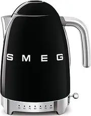 [Smeg] KLF04BLEU Electric Kettle with Temperature Control KLF04BLEU-black, Black(Kettle has 2-pin EU plug)