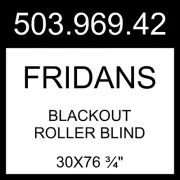 IKEA FRIDANS Blackout Roller Blind White 30x76 ¾" 503.969.42