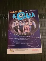 Aqua Aquarius Fox Family Print Ad 2000 5X7 Great To Frame