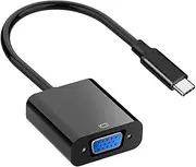 USB C to VGA Adapter, Thunderbolt 3/4 to VGA Adapter Multi-Display Video Converter Cable Full HD 1080P External Video Card Multi Monitor Adapter for Type C Laptop, Tablet, iPhone & Android Phone