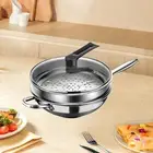 Stainless Steel Wok Pan Nonstick with Lid and Steamer Basket Cookware Fry Pan