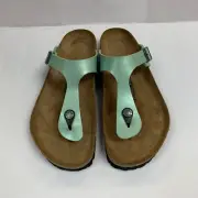 Birkenstock New w/ Box Gizeh Graceful Matcha Birko Flor Regular - Select Size