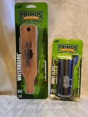 2 Turkey Calls!! Primos Waterbooard, Hoot Flute $55 Value