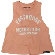 Fasthouse Brigade Women's Crop Tank Top | Heather Peach | Sz M/L