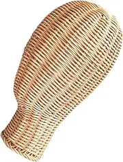 WOONEKY Rattan Hat Display Stand Woven Wig Holder for Hats for Shops and Home Use Attractive Design for Decoration