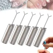5 Pack Heart Cat Eye Magnet for Nails, Heart Magnet for Cat Eye Gel Polish, Cat's Eye Heart Magnet Tool, with Y-Shaped Guide for Nails, DIY Manicure Kit (5pcs)
