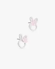Multi Colour Pearl Bunny Silhouette Earrings