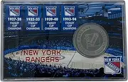 Highland Mint NHL New York Rangers 4" x 6" Stadium Challenge Coin With Protector, One Size, Team Colors