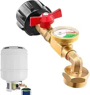 Propane Filler Adapter 1 Lb | 90-Degree Elbow Propane Tank Refill Adapter with Gauge and Valve, Transfer, Tank Accessories for Family, Christmas