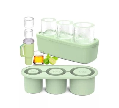 Stanley Cup Accessories Silicone Ice Cube Mold Tray With Lid For 20-40 Oz Tumbl