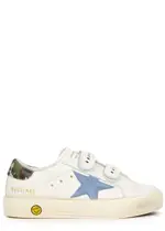 Golden Goose Kids May School Leather Sneakers (IT28-IT34) - White & Other - 13KKIDSWEA 13KKIDSWEA