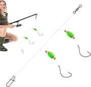 Imtrub Pompano Rigs - Double Hook Surf Fishing Tackle,Fish Equipment Tackle for Backpacking Travel Family Casting Saltwater Friends