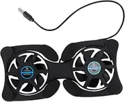 Portable Foldable Laptop Cooler USB Cooler 2 Fans Computer Stand Notebook Cooling Mat (Black)