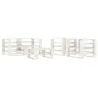 Outdoor Lounge Set 5 Piece Outdoor Modular Sofa Set White Solid pinewood vidaXL