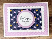 Stampin Up Mixed Greetings Grateful for You Thank You Fresh Freesia Embossed 4x
