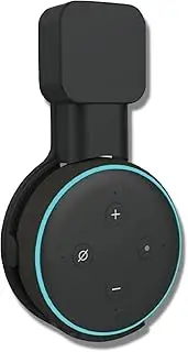 Sintron Echo Dot Wall Mount Black, Alexa Accessories Smart Home Outlet Wall Mount Stand for Amazon Echo 3rd Generation Speaker Holder, Space Saving Accessories Without Messy Wires (Black)