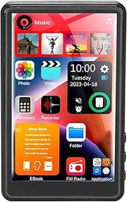 MP3 Player with Bluetooths, 4 Inch Full Touch Screen MP3 Music Player Type C Charging, 16GB , Portable MP3 Voice Recorder Support FM Radio Video Playback for Daily (16GB and 128GB
