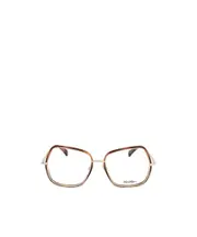 Max Mara Geometric Frame Glasses 55 White
