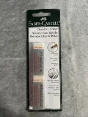 Sealed Faber-Castell White Dust-Free Eraser 2 Pack - NEW / SEALED