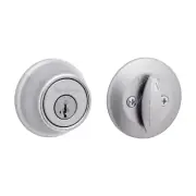 Kwikset 660 Satin Chrome Single Cylinder Deadbolt featuring SmartKey Security