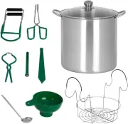 Stainless Steel Canning Pot Set 21.5 Quart, Water Bath Canner with Rack and Lid,
