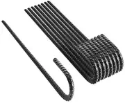 NHZ 16” Ground Rebar Stakes (8Pcs) Heavy Duty J Hook Ground Anchors, Curved