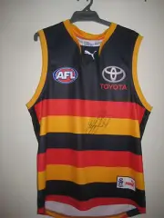 ADELAIDE- PATRICK DANGERFIELD HAND SIGNED JERSEY UNFRAMED + PHOTO PROOF & C.O.A