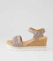 New Supersoft Jameson Mushroom Leather Sandals Womens Shoes Casual