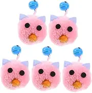VILLFUL 5Pcs Interactive Cat Mouse Soft Plush Cat Chew to Reduce Boredom Stimulate Hunting Instincts for Independent Play and Exercise