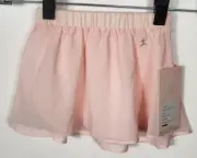 Danskin Girls Size Small Theatrical Pink Pull On Wrap Skirt
