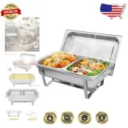 Elegant 8 Quart NSF Stainless Steel Chafing Dish Buffet Set for Catering Events
