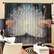 Peacock Flaunting Tail 3D Curtain Blockout Photo Printing Curtains Drape Fabric
