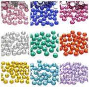 2500 Acrylic Flatback Faceted Round Rhinestone Gems 6mm No Hole Wholesales