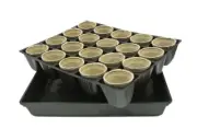 60mm Jiffy Round Pots &20-cell Tray Liner & Hydro Tray x 1 set -Propagation kit