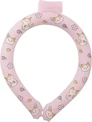 Neck Cooling Tube Cold Ice Pack Comfortable Portable Reusable Body Cooling Products Wearable Cooling Neck Wrap for Running Fishing Hiking, Pink