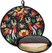 Tortilla Warmer Pouch 12 Inch Tortilla Keeper Holder Microwavable Insulated Bag Holder Server Tortilla Holder Warmer Pouch Tortilla Pouch Microwave Use Fabric Bag to Keep Warm for Corn, Flour Taco