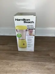 Hamilton Beach Single Serve Blender with Travel Lid, Yellow, New, 51118T