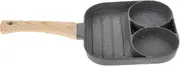 EXHUMKY 1Pc Non Stick Omelette Pan Multi Use Egg Frying Skillet with Heat Insulated Handle for Cooking Omelets Induction Gas Stoves