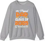 [Generic] Proud Dad of A Graduate Dad Graduation Senior 2025 Sweatshirt for Adults Crew Neck Long Sleeve Pullover